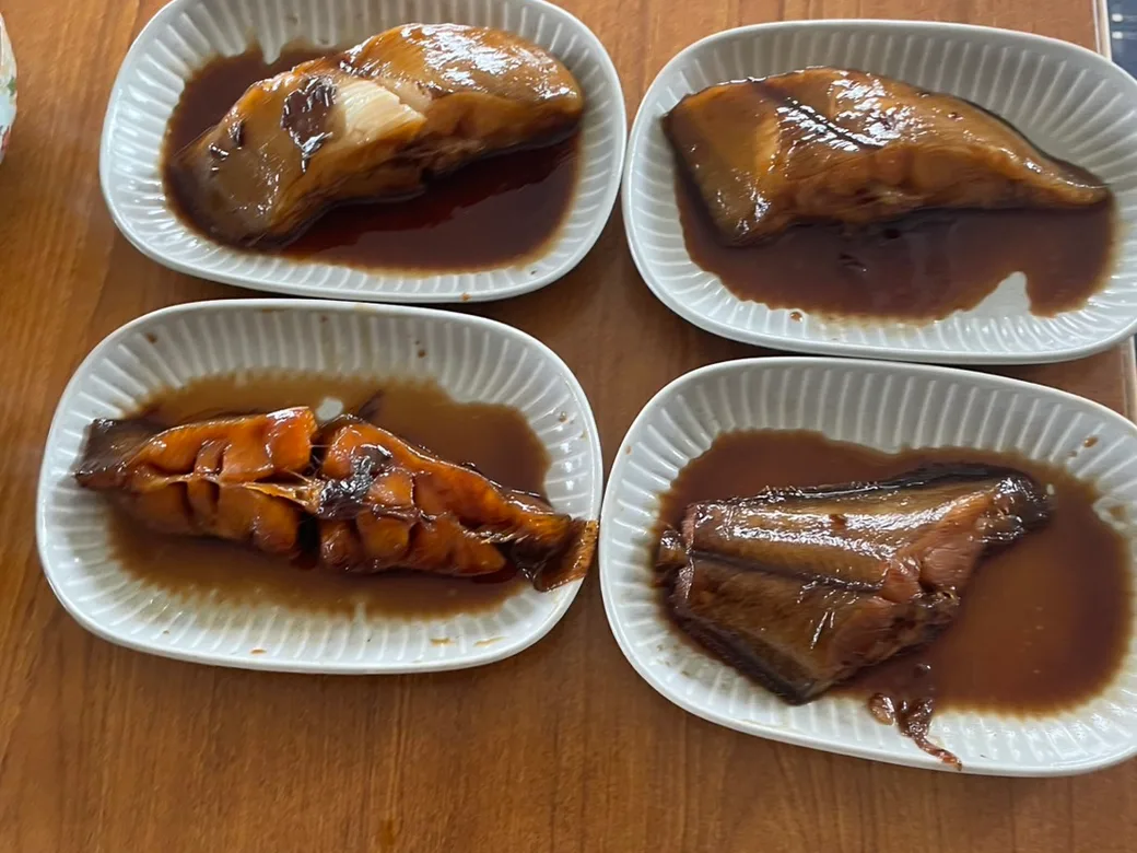 さんろく茶屋の煮魚のおかず。葛城市ランチの一品